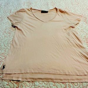 Polo Ralph Lauren Rose/Light Pink Short Sleeve V Neck Shirt